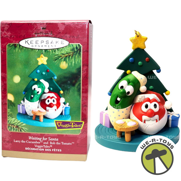 Waiting for Santa Larry the Cucumber and Bob the Tomato VeggieTales Ornament