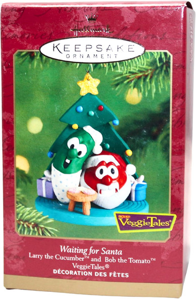 Waiting for Santa Larry the Cucumber and Bob the Tomato VeggieTales Ornament