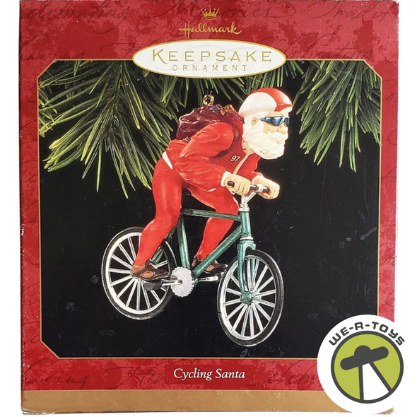 Cycling Santa Ornament 1997 Hallmark Keepsake QX6425