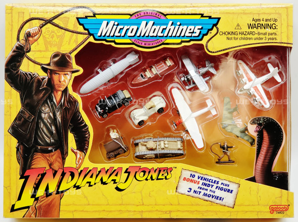 Micro Machines Indiana Jones Movie Vehicles and Indy Figure Galoob 1995