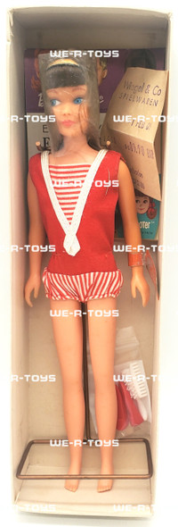 Barbie's Little Sister Skipper Brunette Doll & Accessories 1963 Mattel #0950