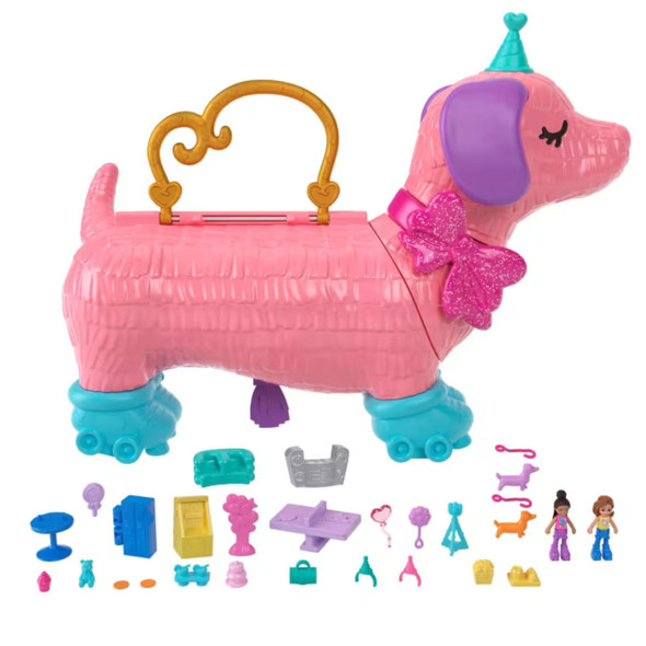 Polly Pocket Puppy Party Large Compact 2-In-1 Playset
