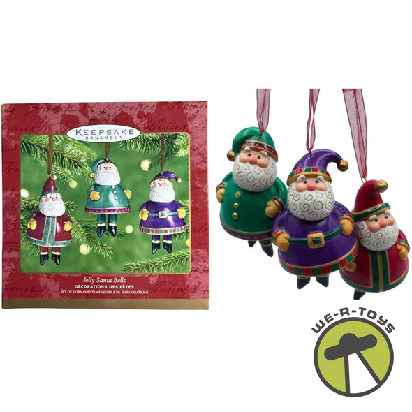 Hallmark Keepsake Jolly Santa Bells Set of 3 Ornaments 2001