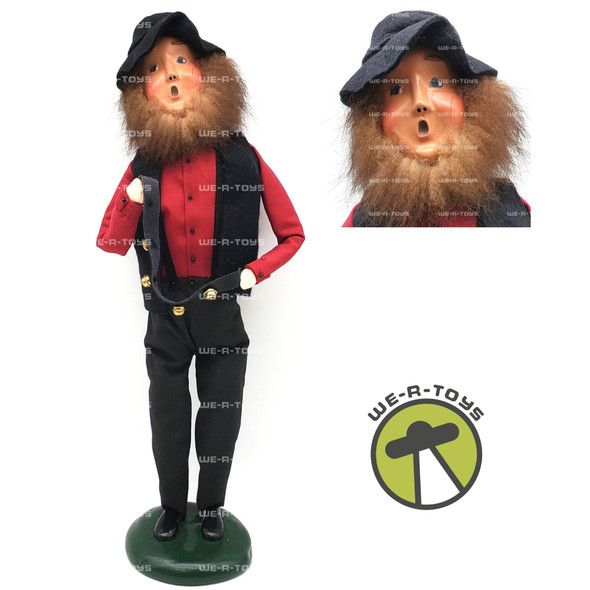 Byers' Choice The Carolers Man with Jingle Bells Figurine 2002 Signed by Byer