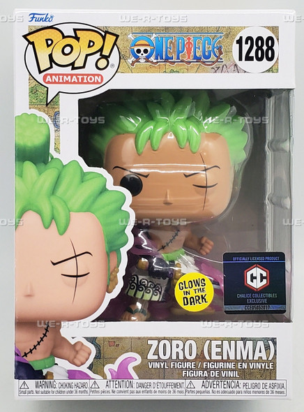 Funko Pop Animation One Piece Zoro Enma Vinyl Figure GITD Chalice Exclusive 1288