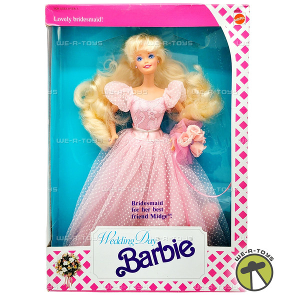 Barbie Wedding Day Doll Lovely Bridesmaid 1990 Mattel 9608 - We-R-Toys