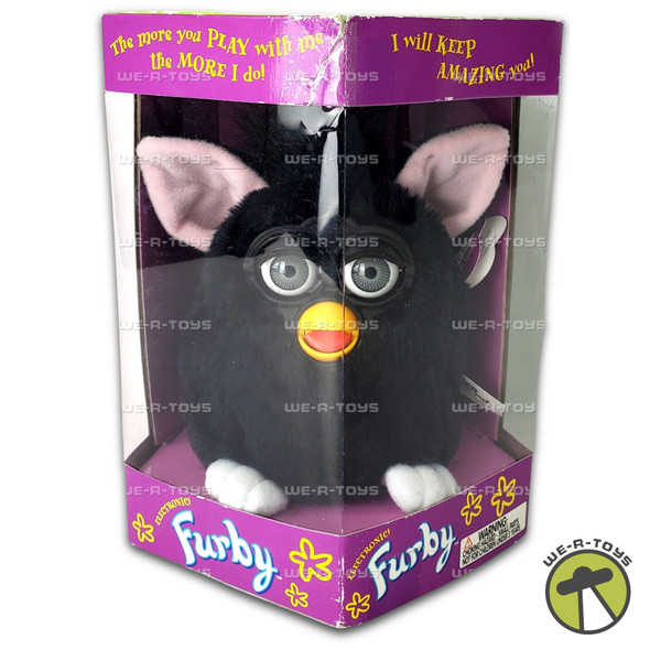Furby Black Electronic Plush Toy 1998 Tiger Electronics #70-800