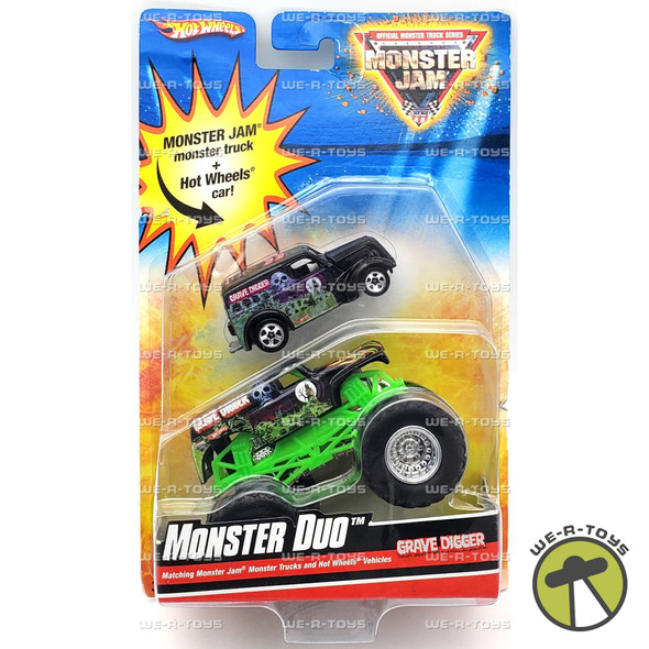 Hot Wheels Monster Jam Monster Duo Graver Digger Vehicles 2009 Mattel #T1480