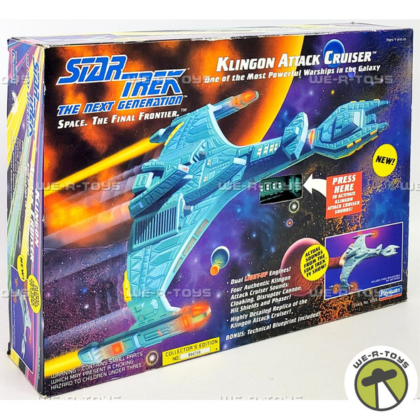 Star Trek the Next Generation Klingon Attack Cruiser Vehicle 1993 Playmates 6155