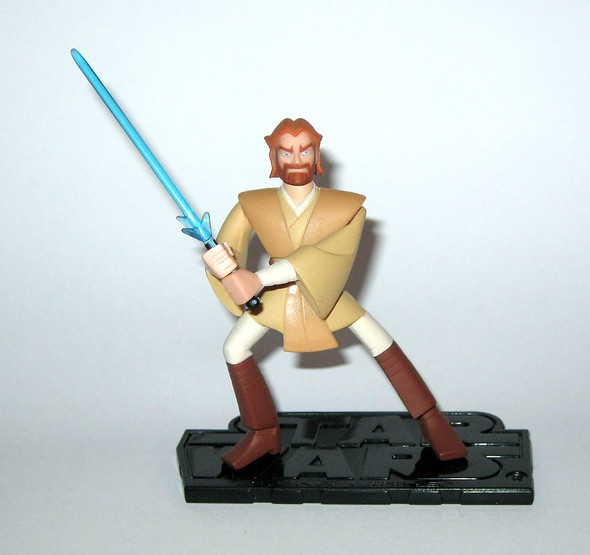 Star Wars Clone Wars Cartoon Network Obi-Wan Kenobi Action Figure 2003 Hasbro