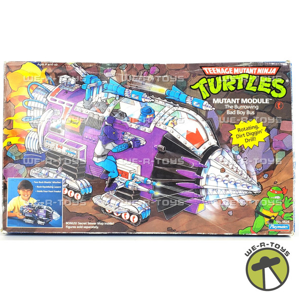 TMNT Mutant Module The Burrowing Bad Boy Bus Vehicle 1990 Playmates Toys #5624