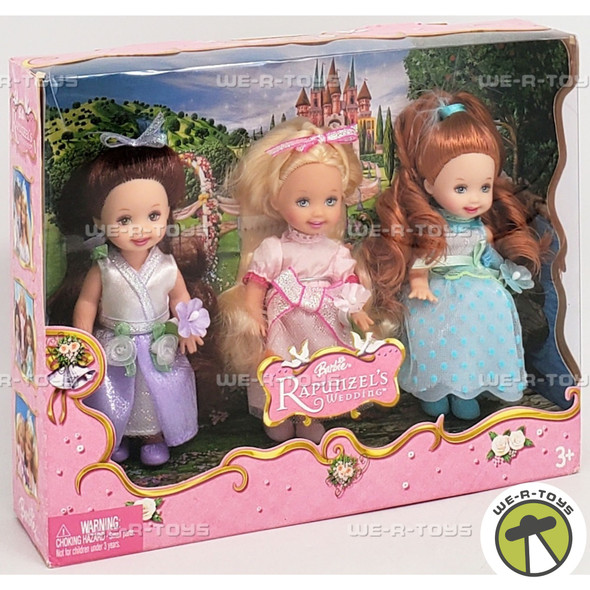 Barbie Rapunzel's Wedding Kelly Flower Girls Doll Set 2005 Mattel #J9003 NEW
