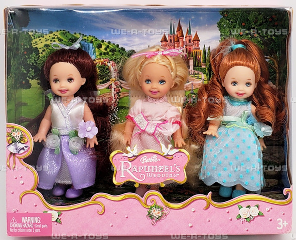 Barbie Rapunzel's Wedding Kelly Flower Girls Doll Set 2005 Mattel #J9003 NEW