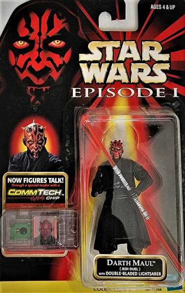 Star Wars Episode I Jedi Duel Darth Maul CommTech Chip Action Figure 1998 Hasbro