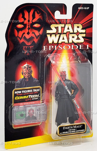 Star Wars Episode I Jedi Duel Darth Maul CommTech Chip Action Figure 1998 Hasbro