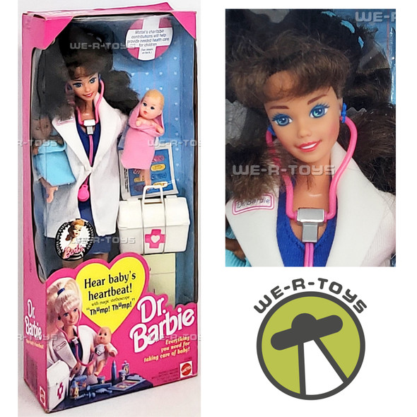 Dr. Barbie Hear Baby's Heartbeat! Dolls 1993 Mattel #11160