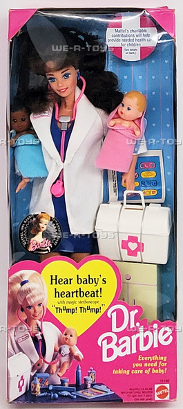 Dr. Barbie Hear Baby's Heartbeat! Dolls 1993 Mattel #11160