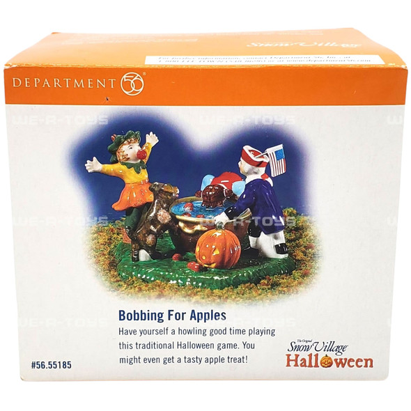 Dept 56 Snow Village Halloween Series Bobbing for Apples Figurine 56.55185