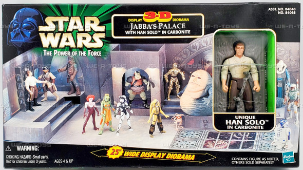 1998 Star Wars PotF Jabbas Palace 3D Diorama Han Solo in Carbonite Action Figure