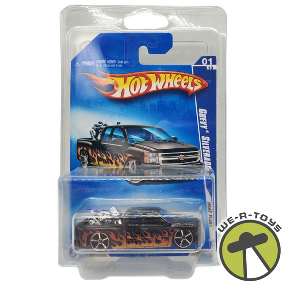 Hot Wheels Heat Fleet 09 Chevy Silverado 01/10 Vehicle 2008 Mattel #P2437