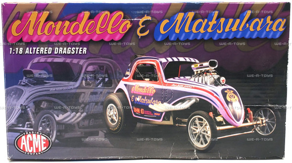 Mondello & Matsubara Striped Altered Dragster Vehicle 1:18 Scale ACME #0815