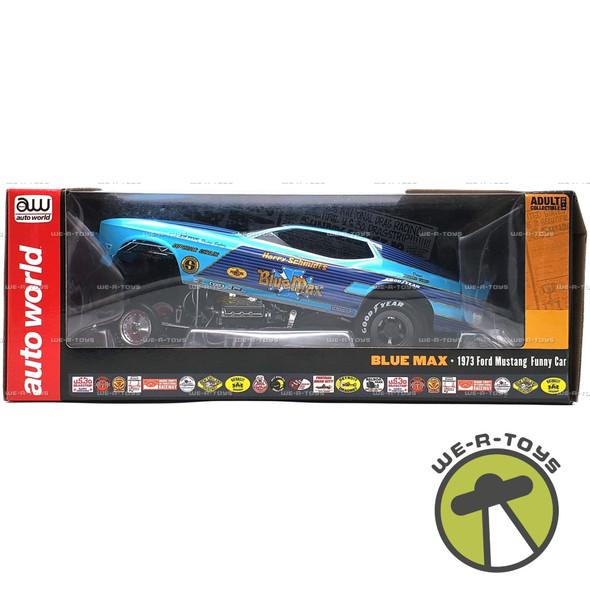 1973 Ford Mustang Funny Car Harry Schmidt Blue Max Vehicle 2022 Auto World AW299