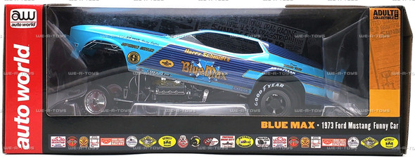 1973 Ford Mustang Funny Car Harry Schmidt Blue Max Vehicle 2022 Auto World AW299