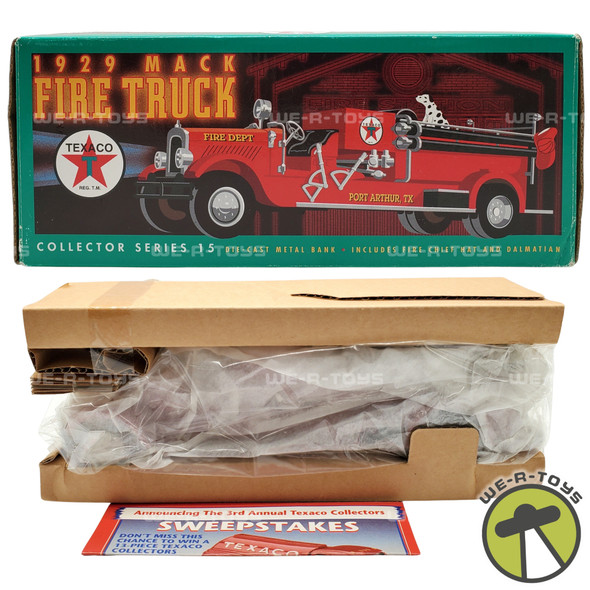 Texaco 1929 Mack Fire Truck Die Cast Metal Bank ERTL 1998 NEW