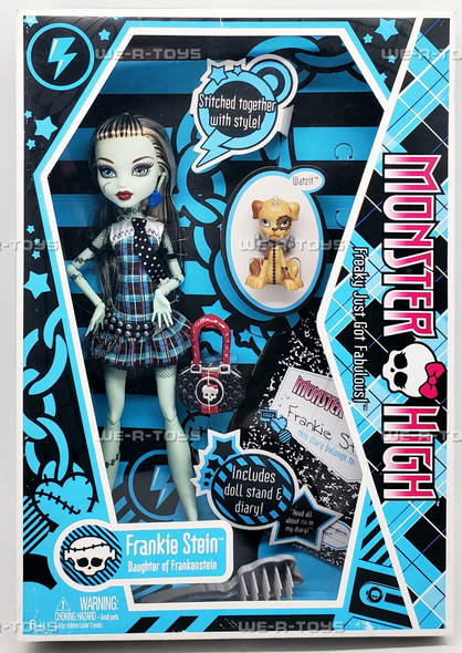 Monster High First Wave Frankie Stein Doll with Watzit Pet 2009 Mattel #N5948