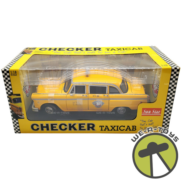 Sun Star 1981 New York Checker Taxicab Die Cast Vehicle 1:18 Scale NEW