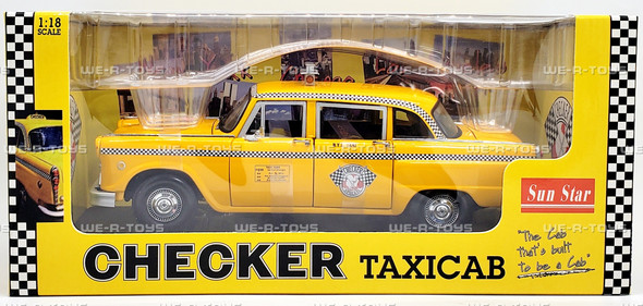 Sun Star 1981 New York Checker Taxicab Die Cast Vehicle 1:18 Scale NEW