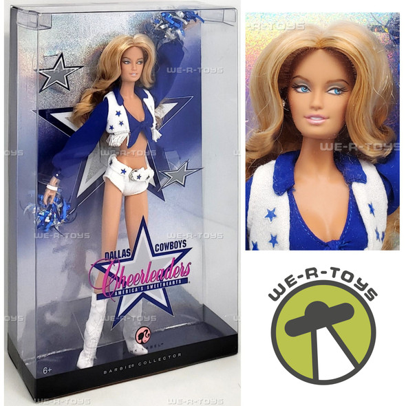 Dallas Cowboys Cheerleaders Barbie Blonde Doll Pink Label 2007 Mattel M2316