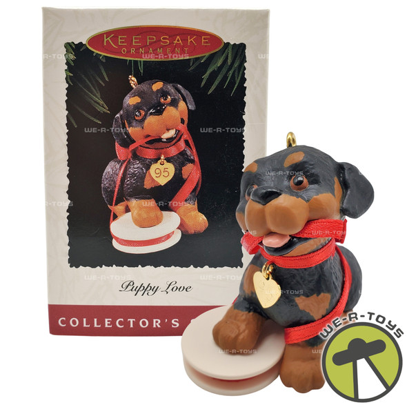 Hallmark Keepsake Puppy Love Rottweiler Ornament 1995