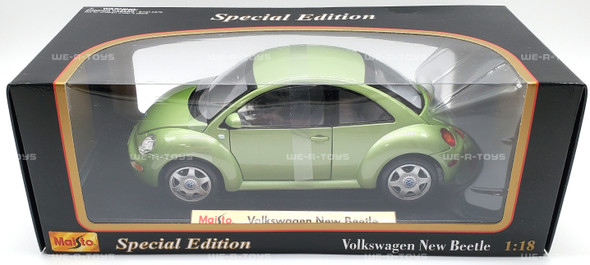 Maisto Volkswagen New Beetle Green Die Cast Vehicle 1:18 Scale NEW