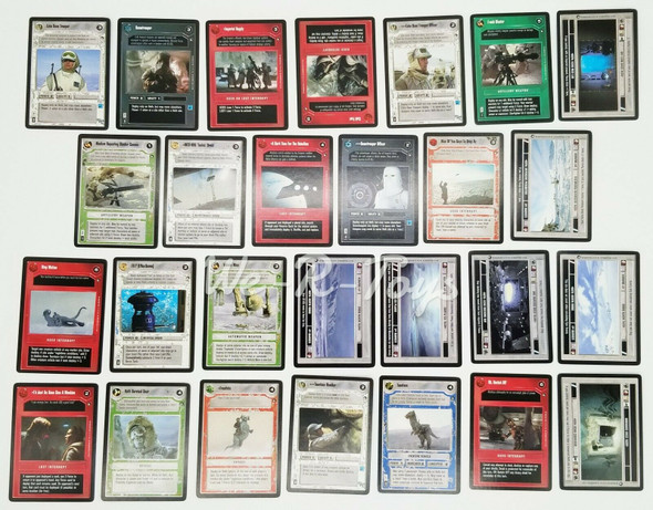 Star Wars CCG Customizable Card Game Hoth Lot of 27 C1 C2 & C3 Cards SWCCG Mint