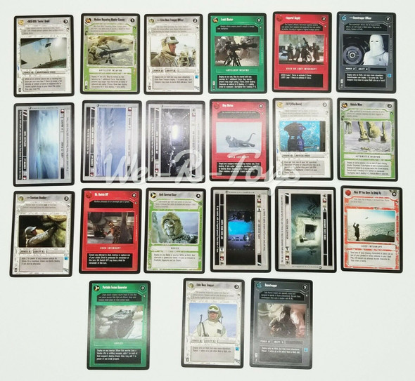 Star Wars CCG Customizable Card Game Hoth Lot of 21 C1 C2 & C3 Cards SWCCG Mint
