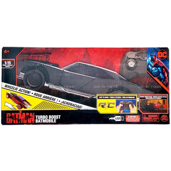 The Batman Turbo Boost Batmobile Remote Control Car 2022 Spin Master 6064317