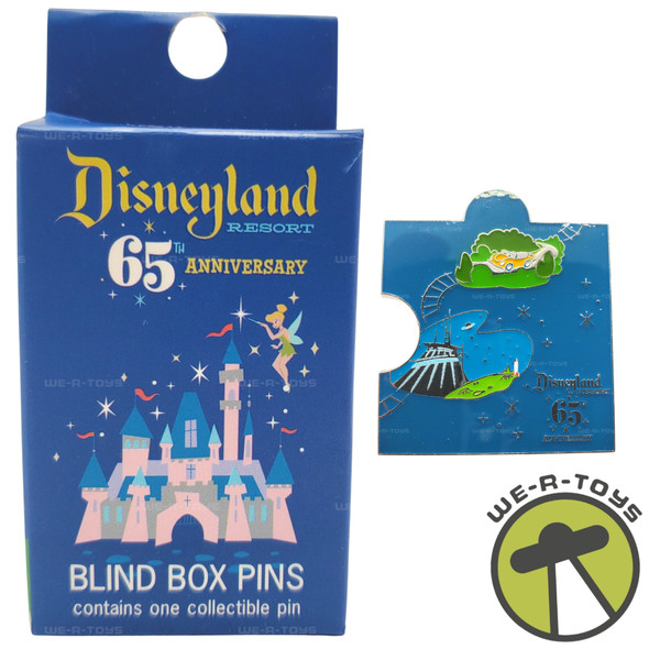 Disneyland Resort 65th Anniversary Blind Box Space Mountain Autopia Pin