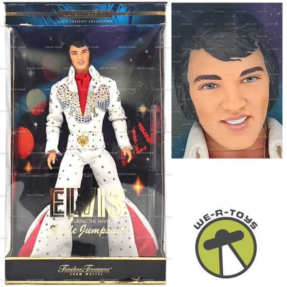 Elvis feat. the White Eagle Jumpsuit Timeless Treasures Doll 2000 Mattel 28570