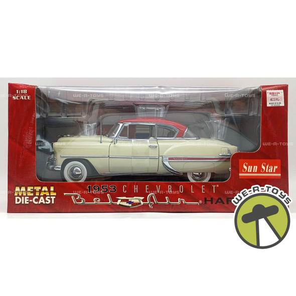 Sun Star Chevrolet 1953 Bel Air Hard Top Cream Die-Cast Vehicle 1:18 Scale #1600