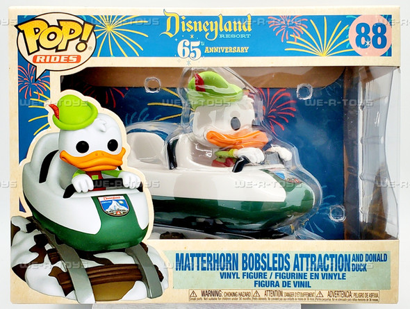 Funko POP Rides Disney 65th Matterhorn Bobsleds Attraction & Donald Duck Figure