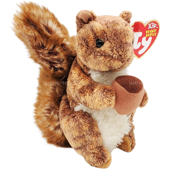 Ty Beanie Babies Nutty the Squirrel with Acorn Plush 2002