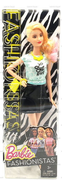 Barbie Fashionistas LA Girl Shirt with Black Skirt Doll 2014 Mattel #CJY43