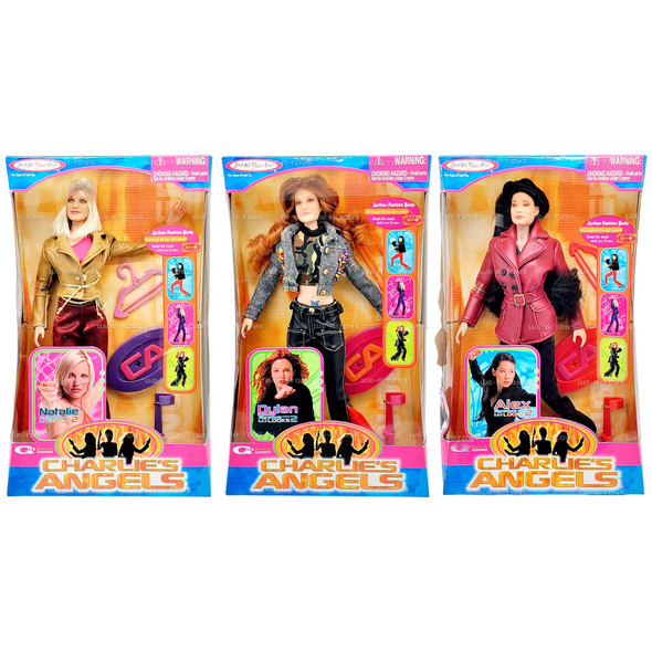 Charlie's Angels Alex Natalie Dylan Doll Set of 3 Dolls 2000 Jakks Pacific