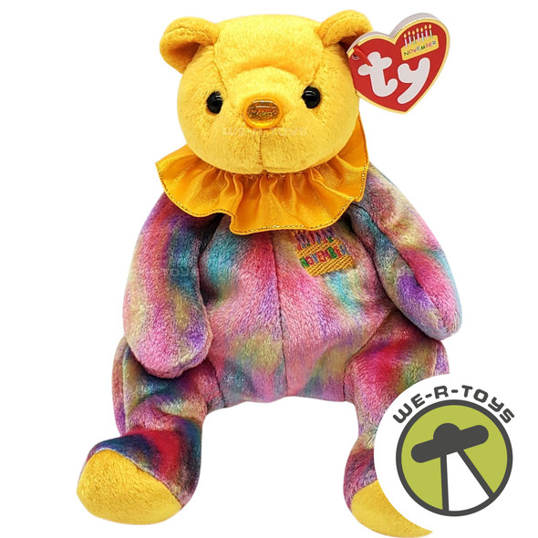 Ty Beanie Babies November the Birthday Bear Birthstone Topaz Plush 2001