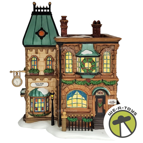 Department 56 Dickens' Village Series Thomas Mudge Timepieces Lighted 58307