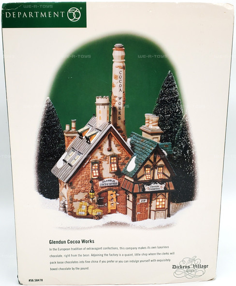 Department 56 Dickens' Village Glendun Cocoa Works Lighted Building 58478