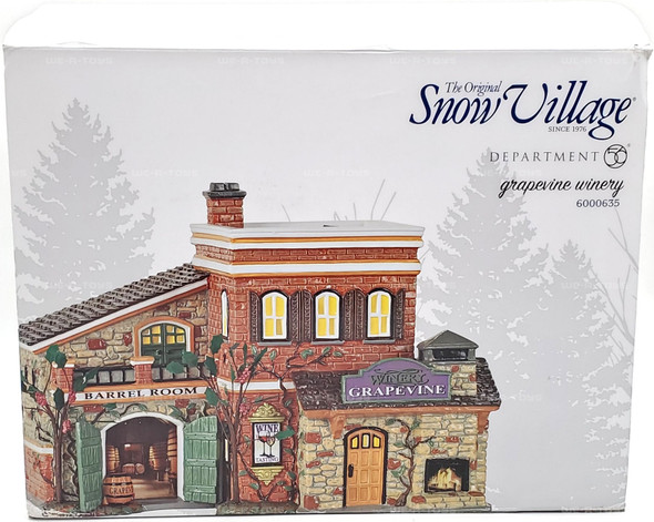 Department 56 Original Snow Village Grapevine Winery Lit Building 6000635