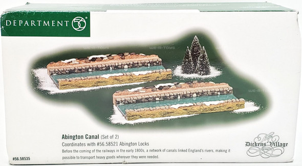 Department 56 Dickens' Village Series Abington Canal 2 Pieces 58535