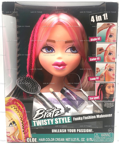 Bratz Twisty Style Funky Fashion Makeover 4 in 1 Cloe Style Head 2015 MGA #52603